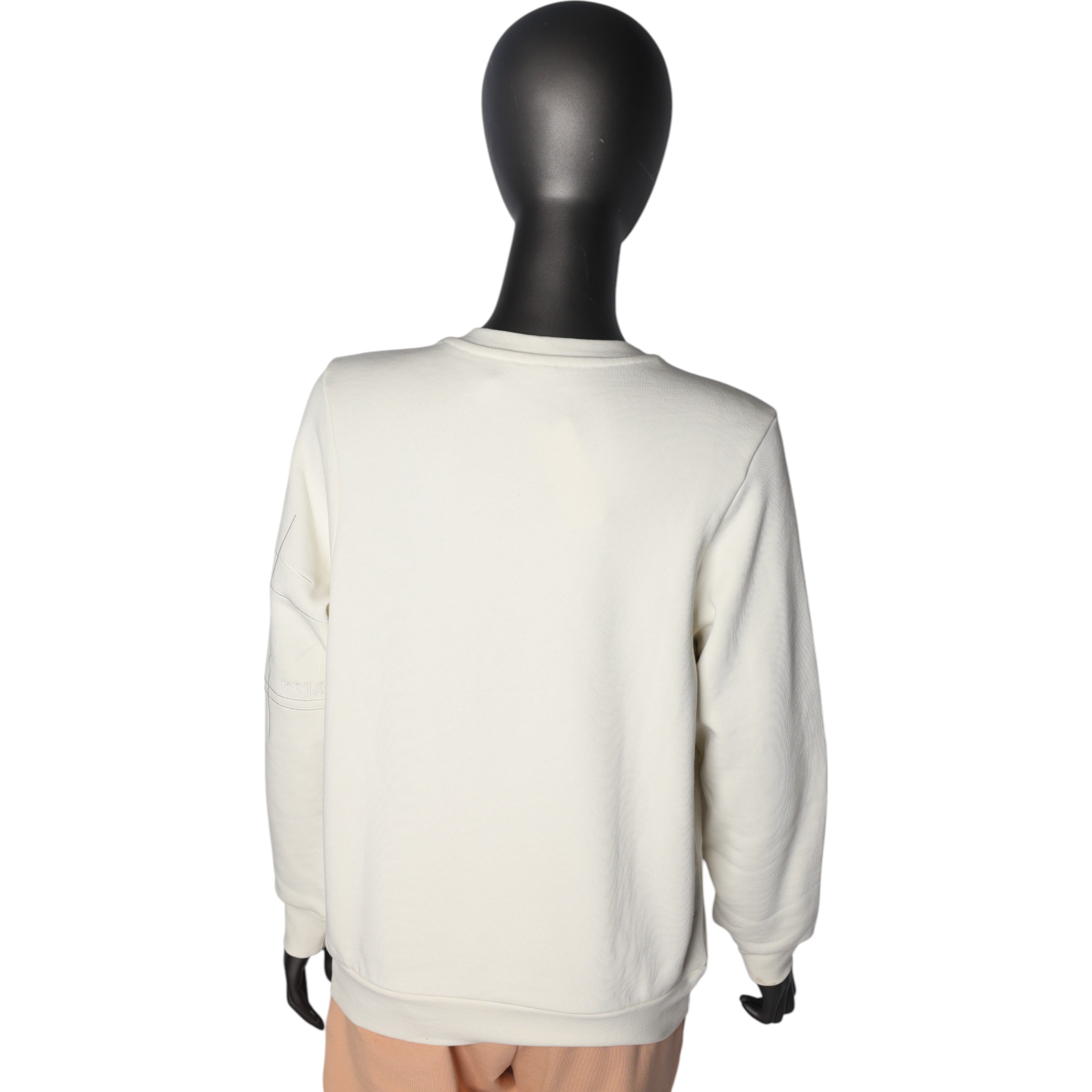 Polo Sweater Ladies Textured Off-White